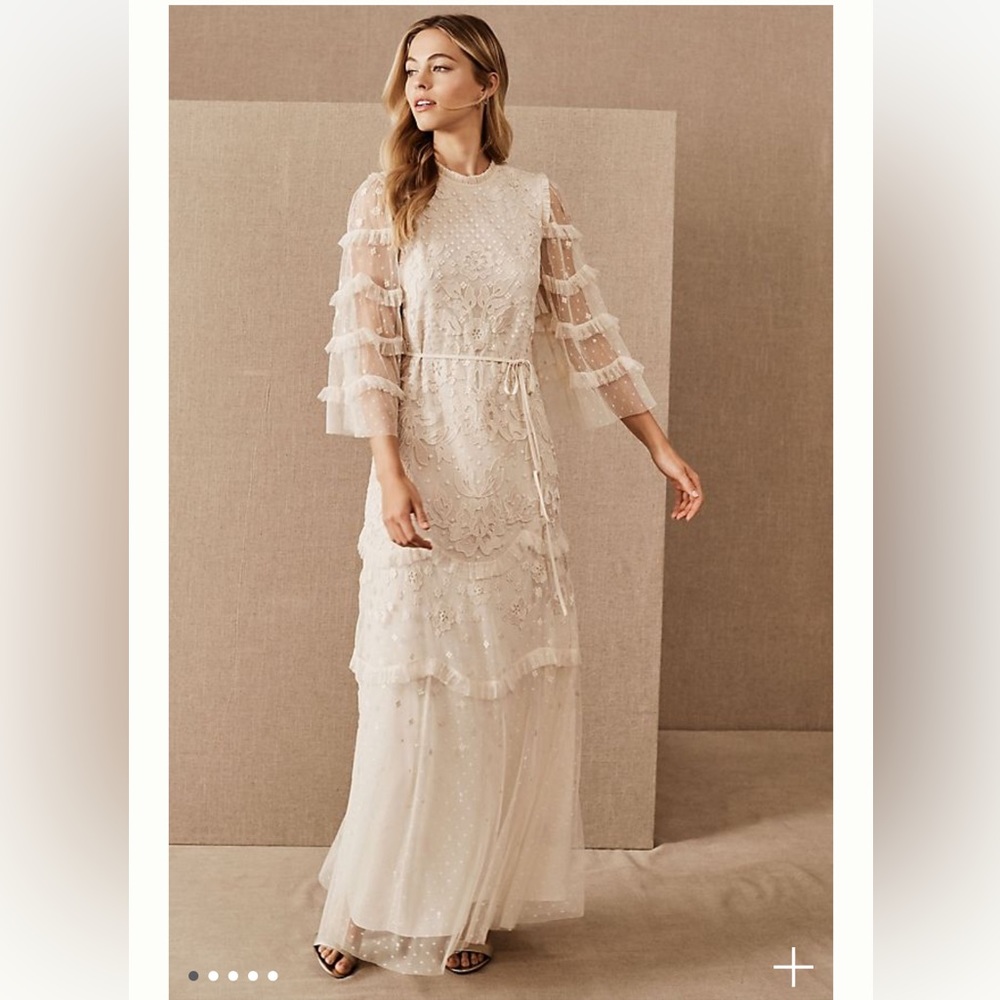 NEEDLE & THREAD PATCHWORK LACE DRESS